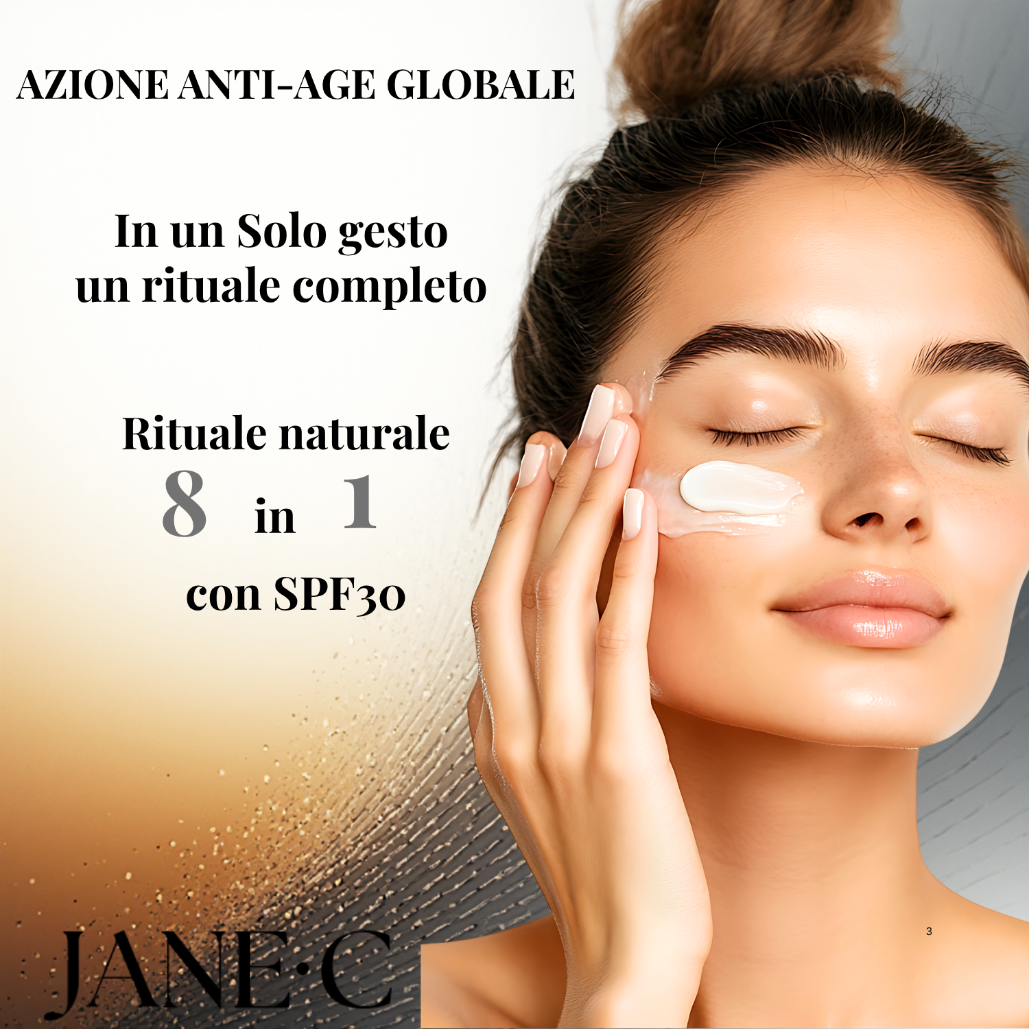 JANE•C Crema Viso Antirughe Super tonificante con SPF30 –Skincare Coreana Anti-Age con Bava di Lumaca, Retinolo Vegetale Acido Ialuronico e Pantenolo e vit E– Per pelle sensibile-50ml Made in Italy